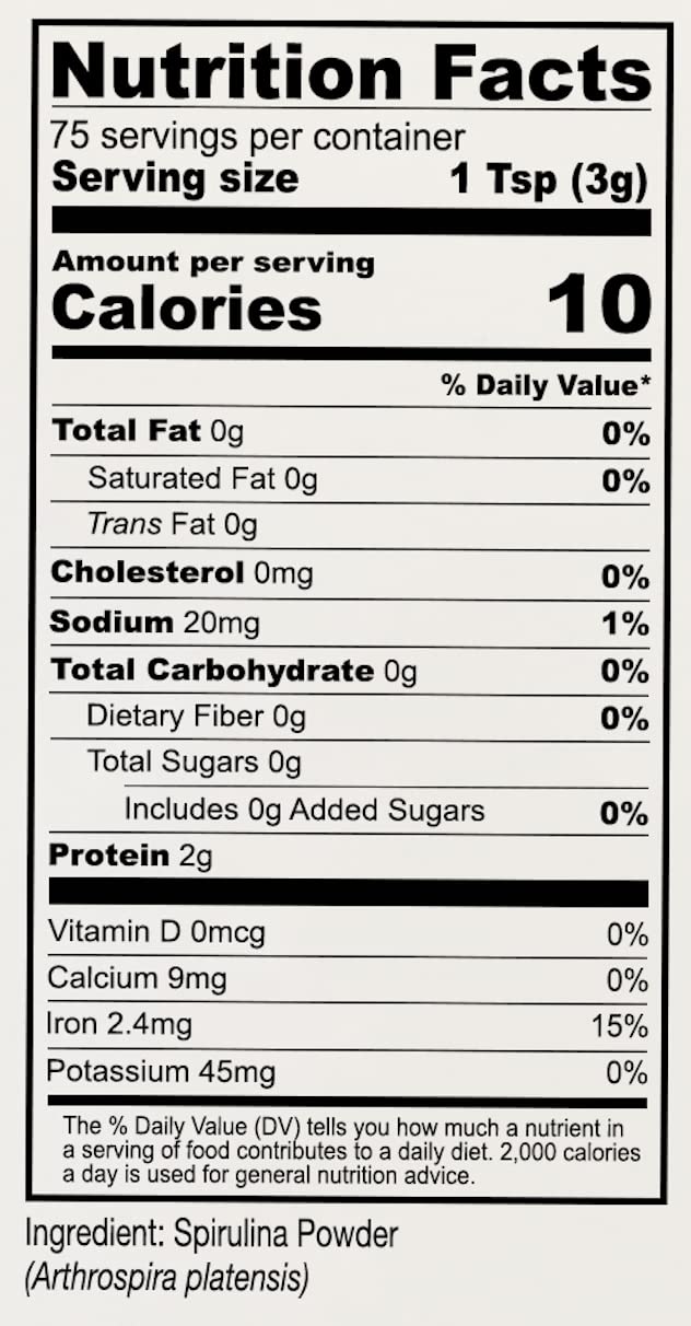 Anthony's California Spirulina Powder - 8 oz - image 3