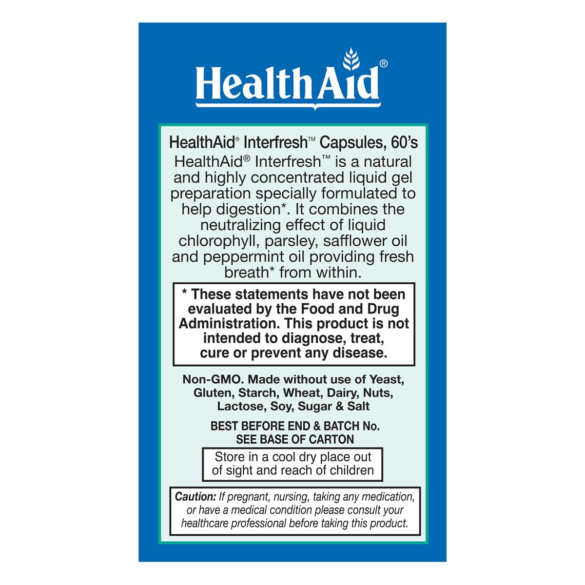 HealthAid Interfresh Natural Breath Support - 60 Softgels - image 2