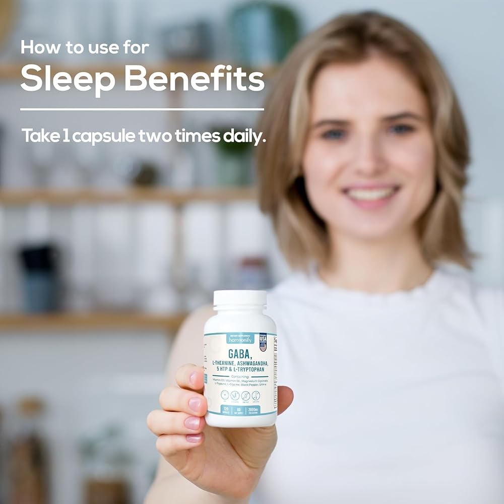 HARMONIFY GABA L-Theanine Magnesium Glycinate Blend - 120 Capsules - image 3