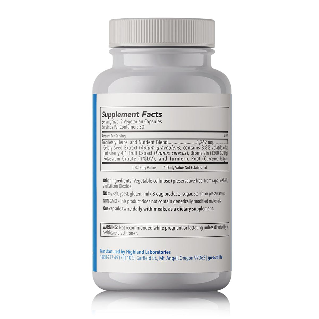Mt. Angel Vitamins Go Out Extra Strength Uric Acid Balance - 60 Capsules - image 4