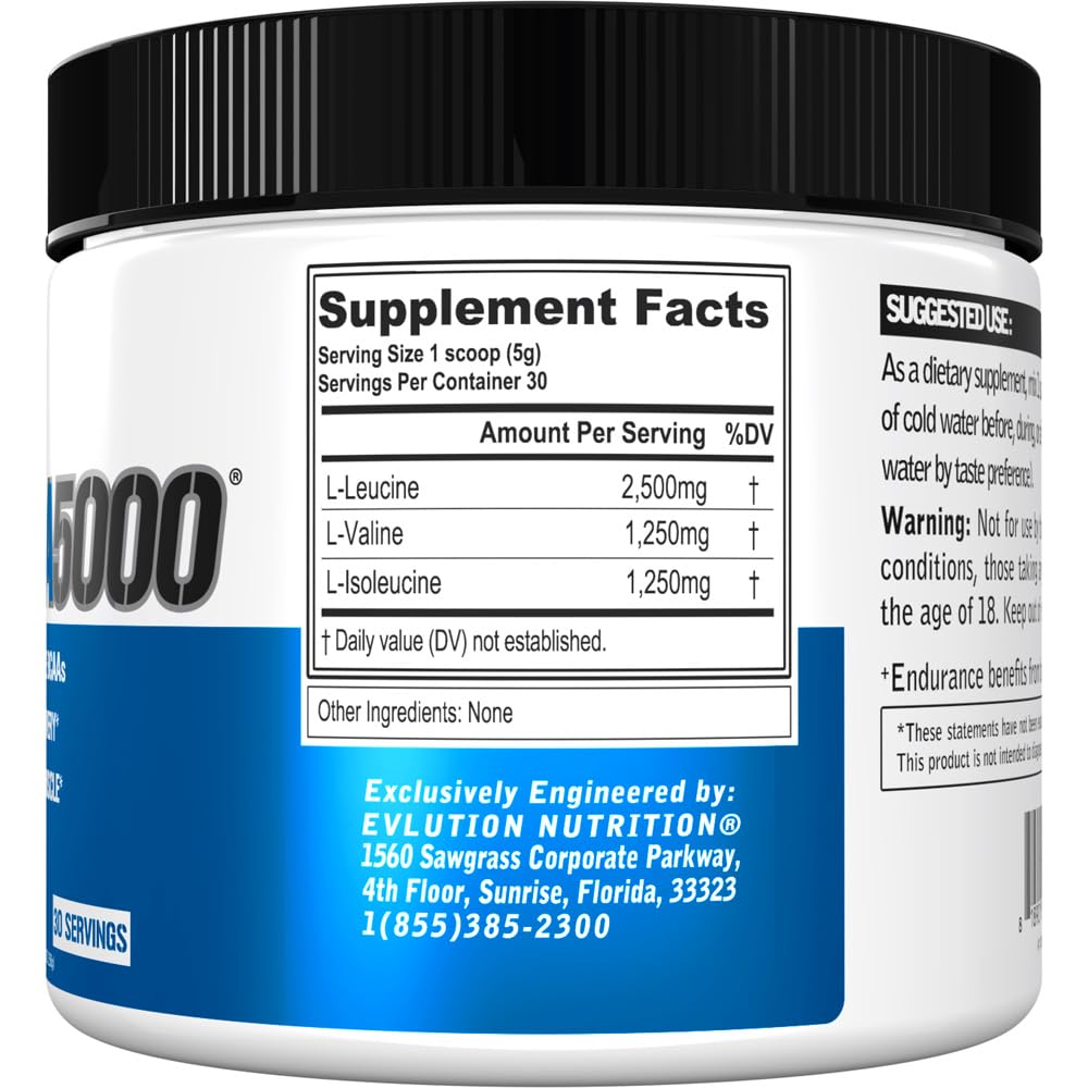 Evlution EVL BCAAs Amino Acids Powder - 30 Servings - image 2