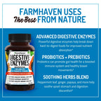 FarmHaven Digestive Enzymes with Probiotics & Herbs - 120 Capsules - image 7
