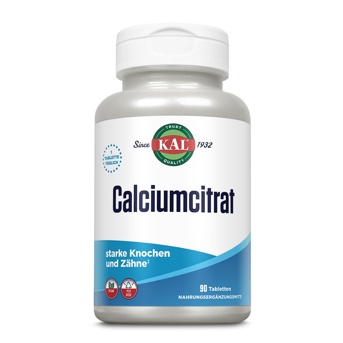 KAL Calcium Citrate 1000 mg - 90 Tablets