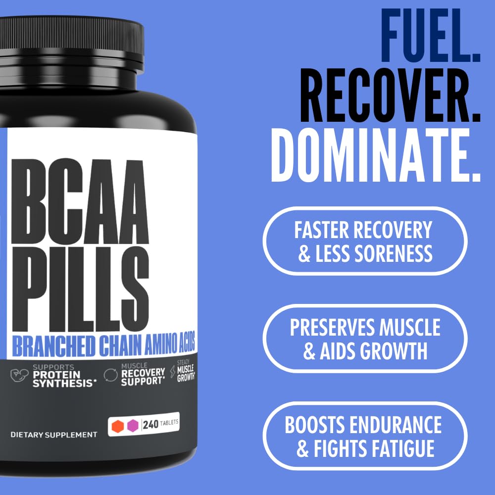 Crazy Muscle BCAA 3000mg 2:1:1 Branched-Chain Amino Acids - 240 Tablets - image 3