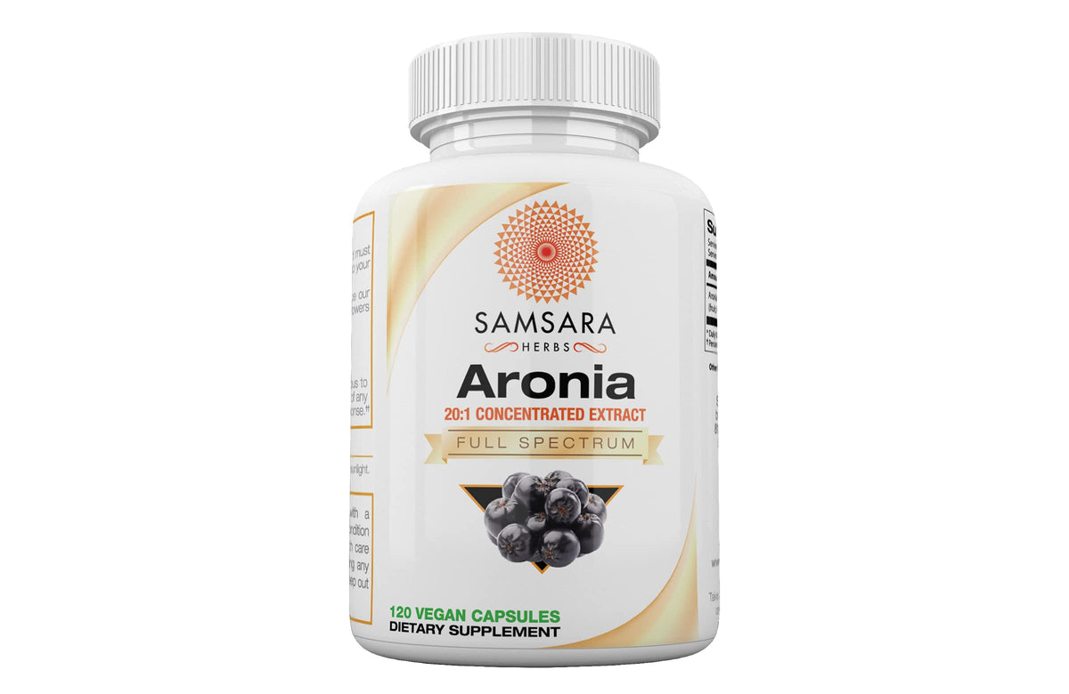 Samsara Herbs Aronia Berry 20:1 Extract - 120 Capsules
