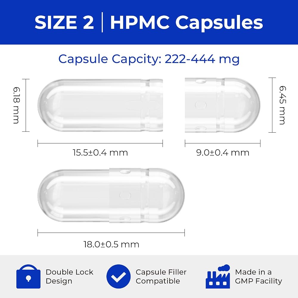 ATLEMISME Empty Vegan Capsules Size 2 - 5000 Count - image 2
