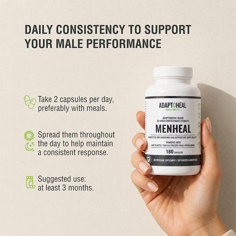 ADAPTOHEAL Menheal Prostate Support Saw Palmetto Capsules - 180 Count - image 5