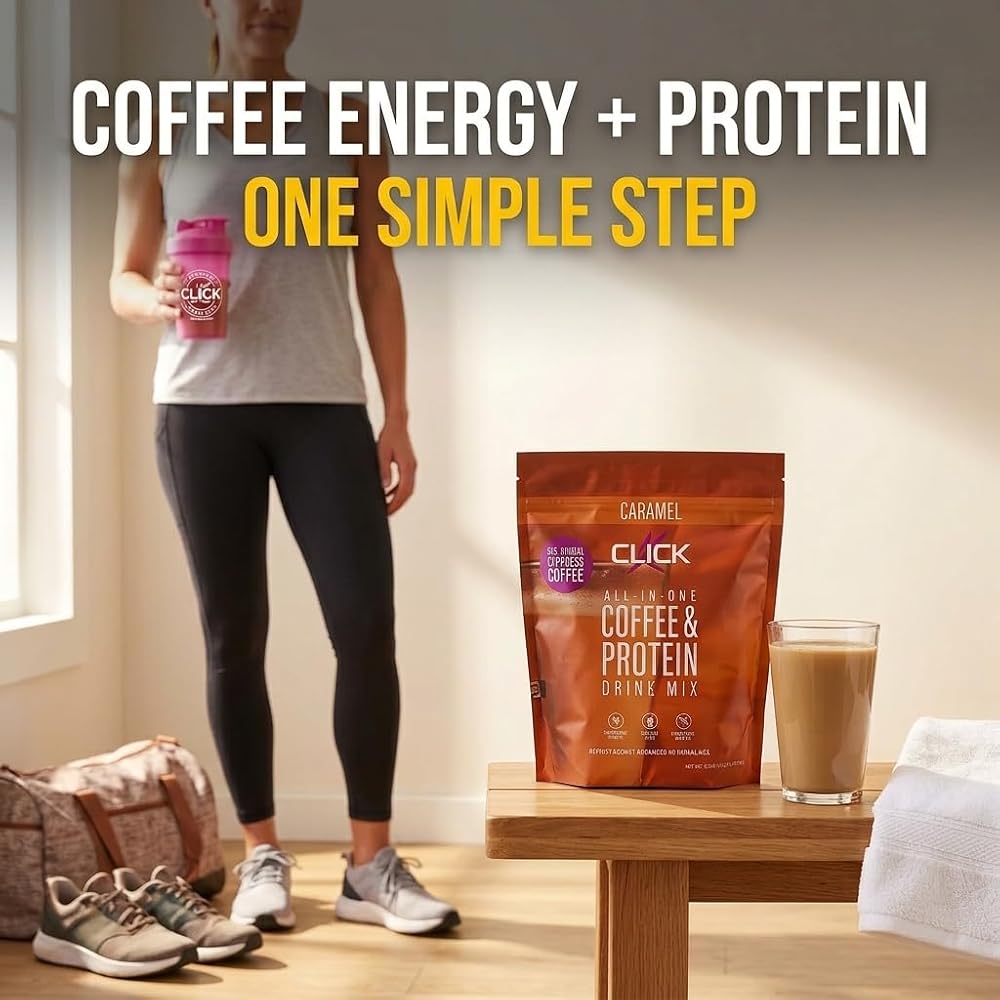 Click Caramel Protein Coffee Powder - 16g Protein - 15.03 oz - image 6