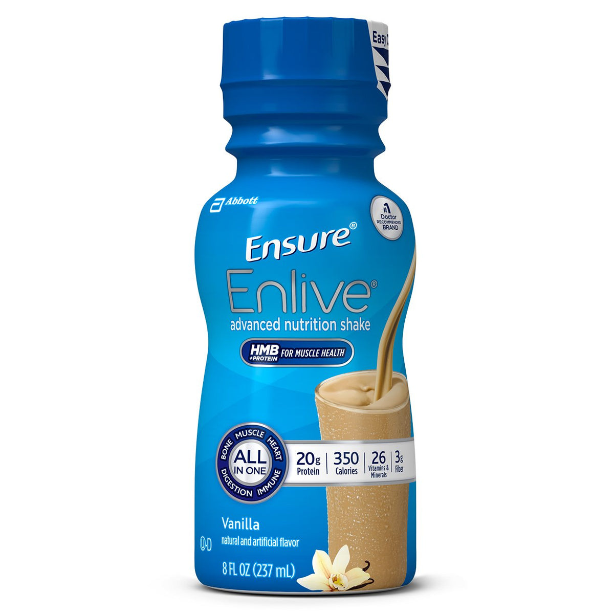 Ensure Enlive Meal Replacement Shake, 20g Protein - 8 Fl Oz (Pack of 4)