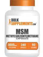 BulkSupplements MSM Capsules 3000mg Joint Support - 240 Count