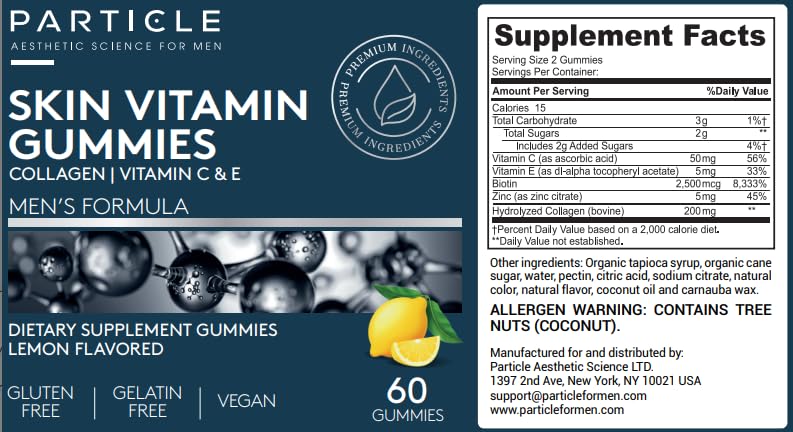 Particle Skin Vitamin Gummies for Healthy Skin Support - 60 Gummies - image 4