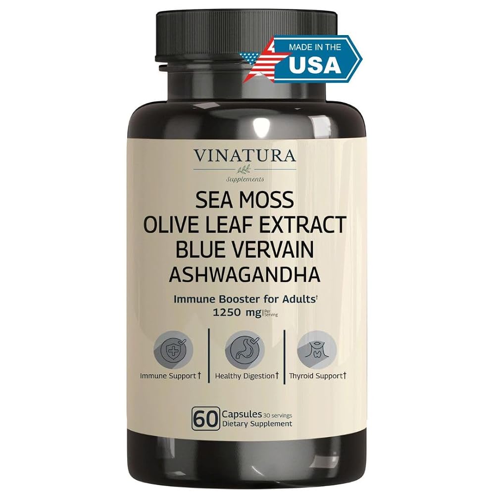 VINATURA Organic Sea Moss Immune Booster - 60 Capsules