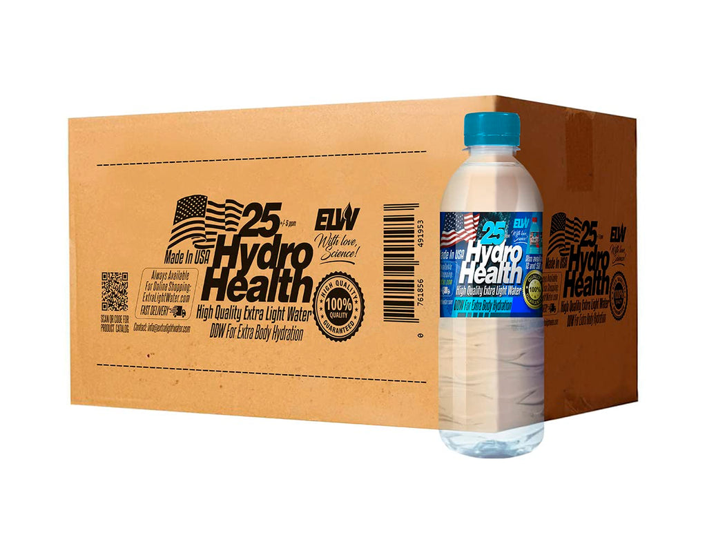 HYDRO HEALTH Deuterium Depleted Water 25 ppm - 24 Bottles