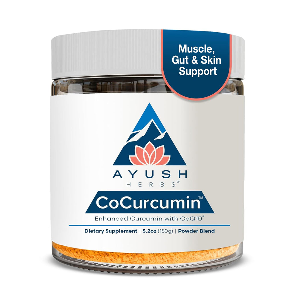 Ayush Herbs CoCurcumin Turmeric Powder with CoQ10 - 30 Servings