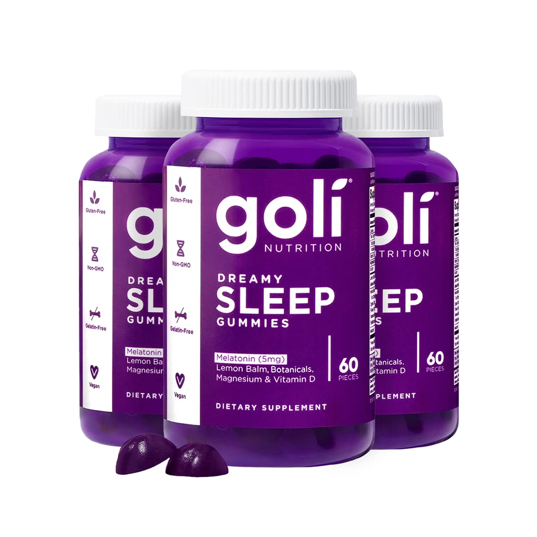 Goli Gummy Melatonin 5Mg Vegan, Glutenfree Bottle Yes