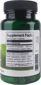 Swanson Cinnamon Extract 250 mg - 180 Capsules - image 2