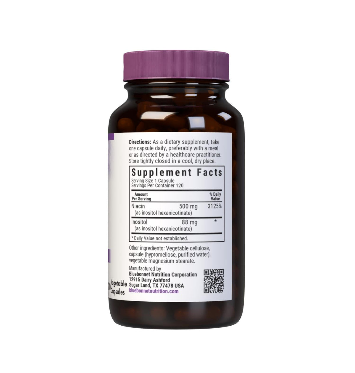Bluebonnet Bonnet Nutrition Flush-Free Niacin (500mg)