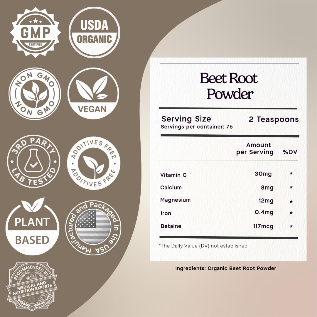 Zen Principle Organic Beetroot Powder Energy Boost - 1 lb - image 2