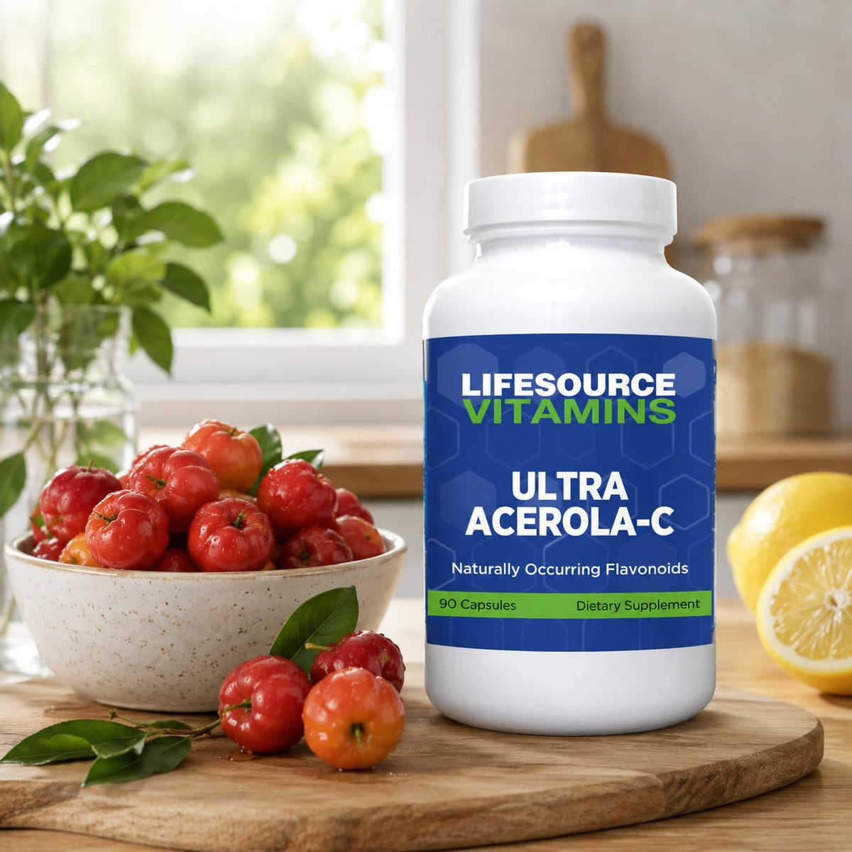 LifeSource Vitamins Acerola-C 1500 mg - 90 Capsules - image 4