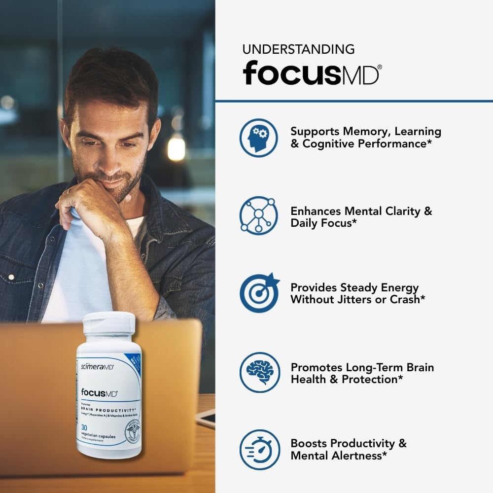 Scimera Bioscience ScimeraMD FocusMD Brain Supplement - 30 Capsules - image 3