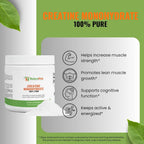 NaturaVivo Creatine Monohydrate Powder 5000mg - 50 Servings - image 2