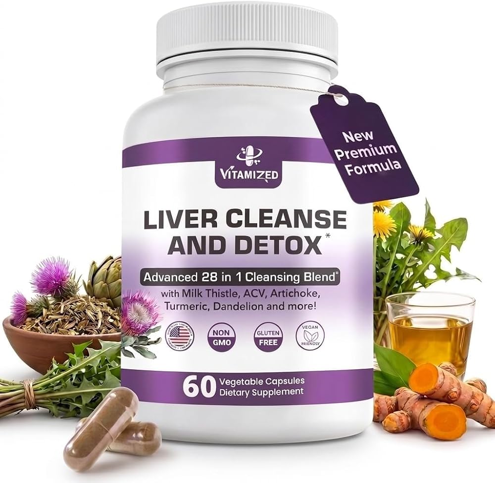 VITAMIZED Liver Cleanse Detox & Repair Supplement - 60 Capsules