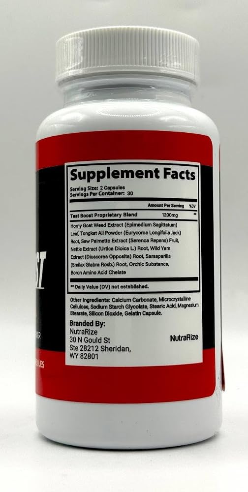 NutraRize ErecBoost Male Capsules for Energy & Overall Health - 300 Capsules - image 3