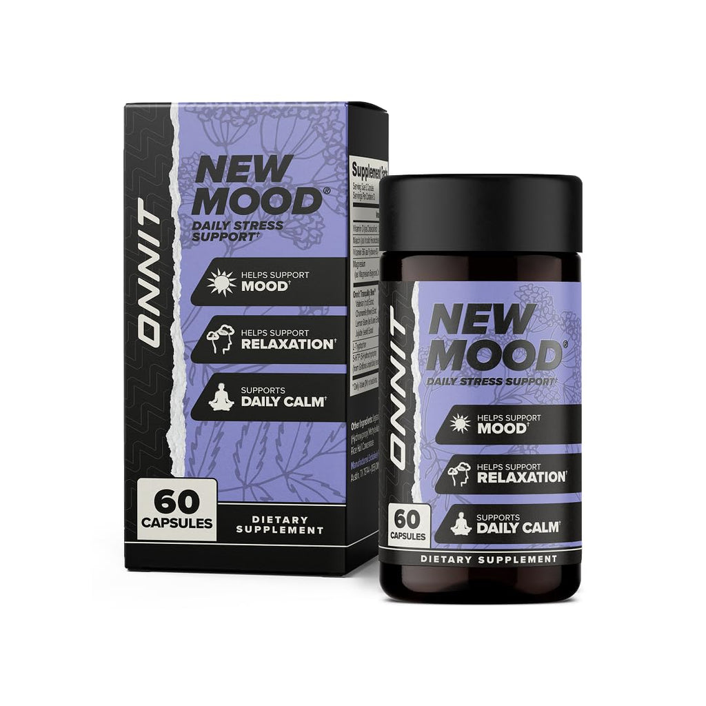 ONNIT New Mood Stress & Sleep Support Supplement - 60 Capsules