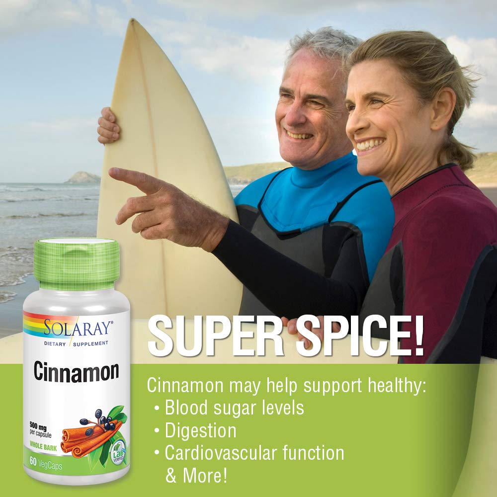 SOLARAY True Herbs Cinnamon Bark 1000mg - 60 Vegetarian Capsules - image 5