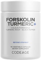 Codeage Forskolin Turmeric 95% Curcuminoids with BioPerine - 90 Capsules