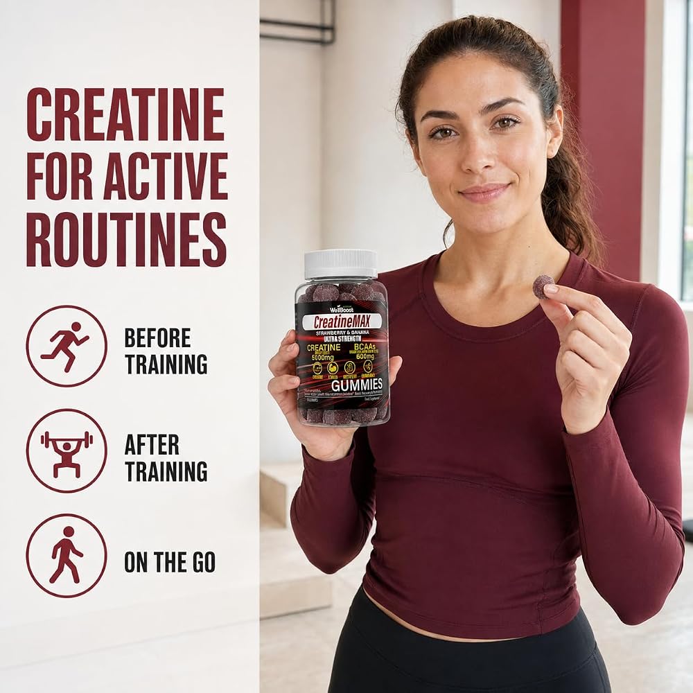 WellBoost Creatine MAX Gummies 5000mg - 90 Gummies - image 4