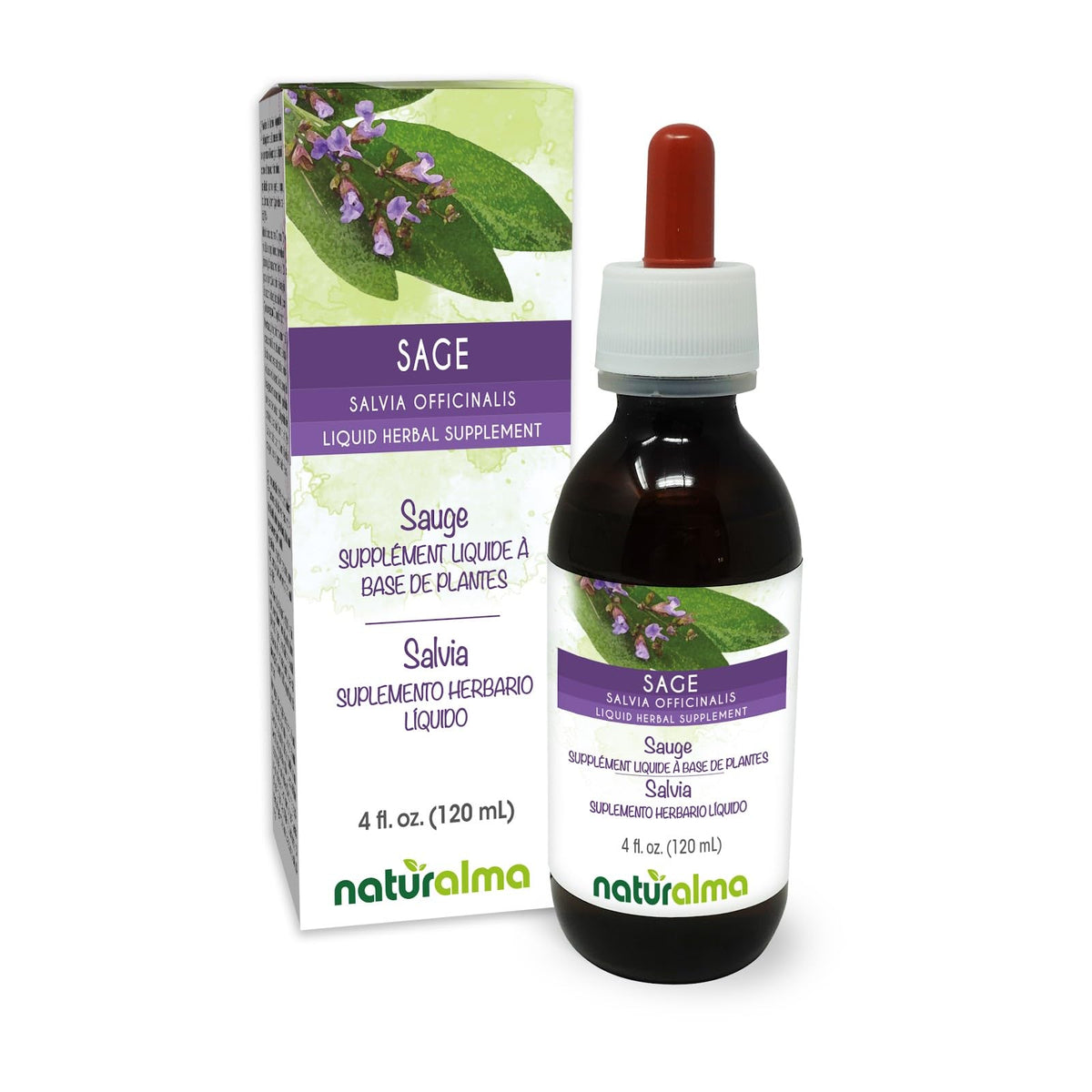 Naturalma Sage Leaf Alcohol-Free Tincture - 4 fl oz