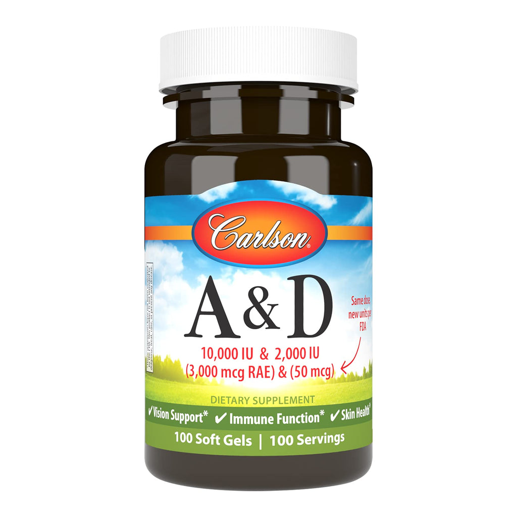 Carlson - A & D, 10000 IU (3000 mcg RAE) & 2,000 IU (50 mcg), Vision