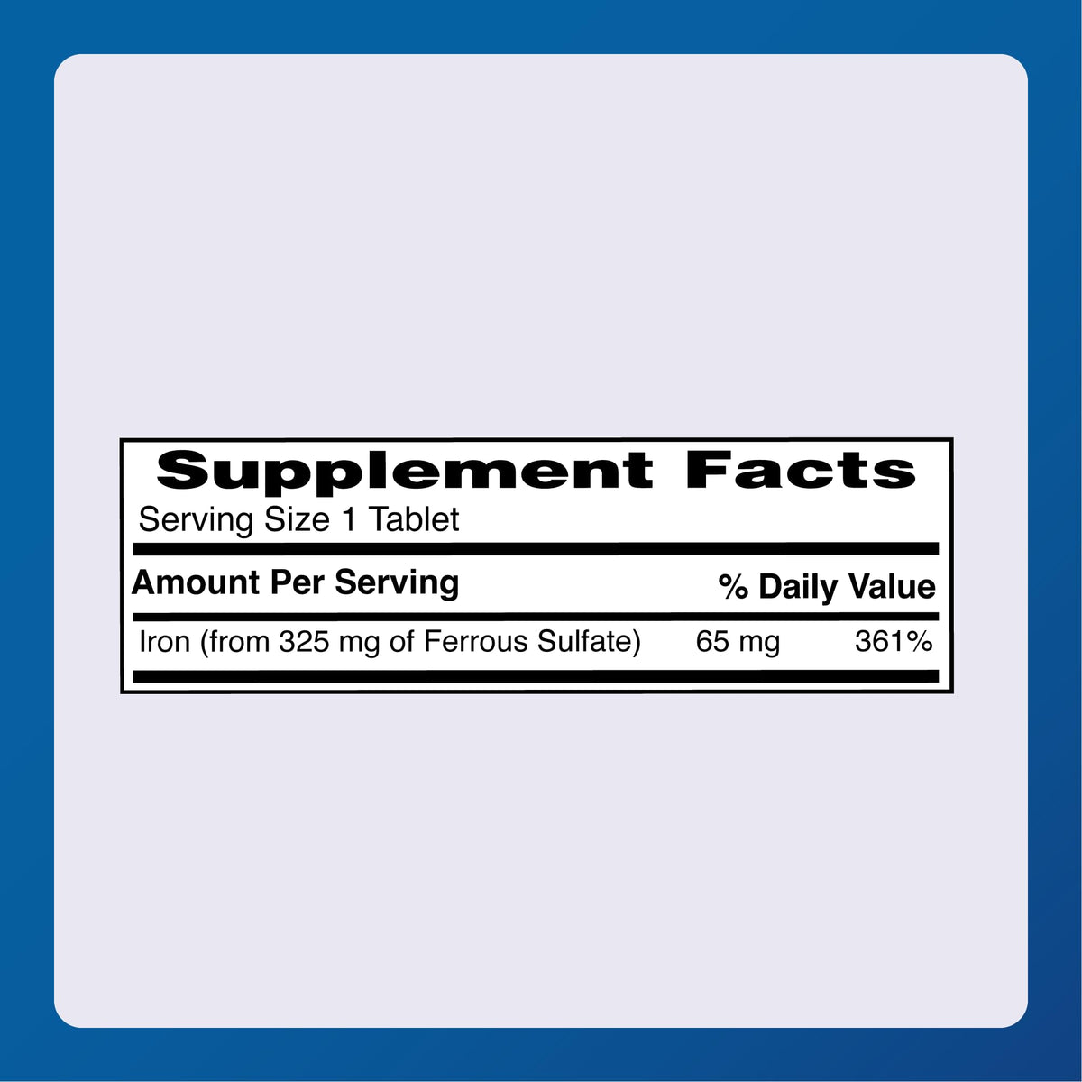 MAJOR Ferosul Ferrous Sulfate 325mg Iron Supplement - 100 Tablets - image 5