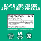 Herbtonics Raw Apple Cider Vinegar 1500mg with Mother - 120 Capsules - image 7