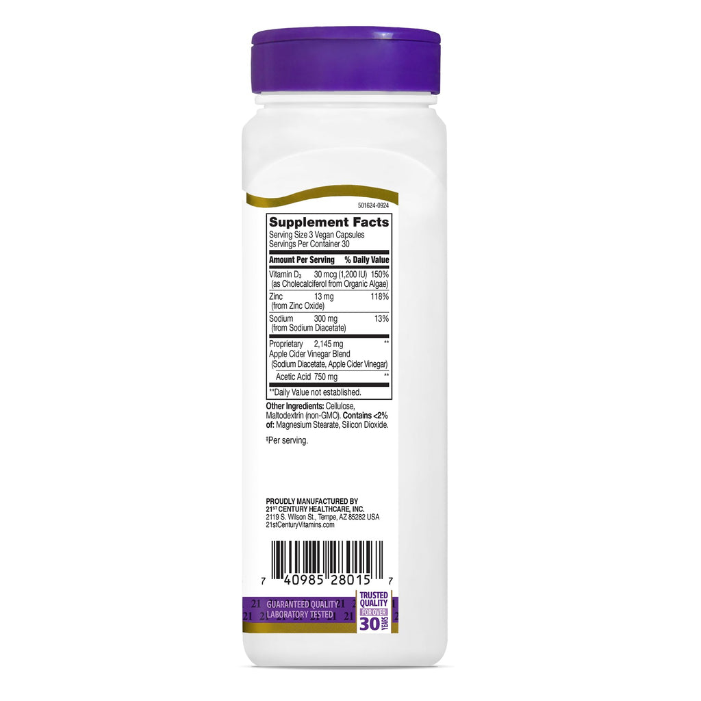 21st Century Apple Cider Vinegar - 90 Capsules - image 5