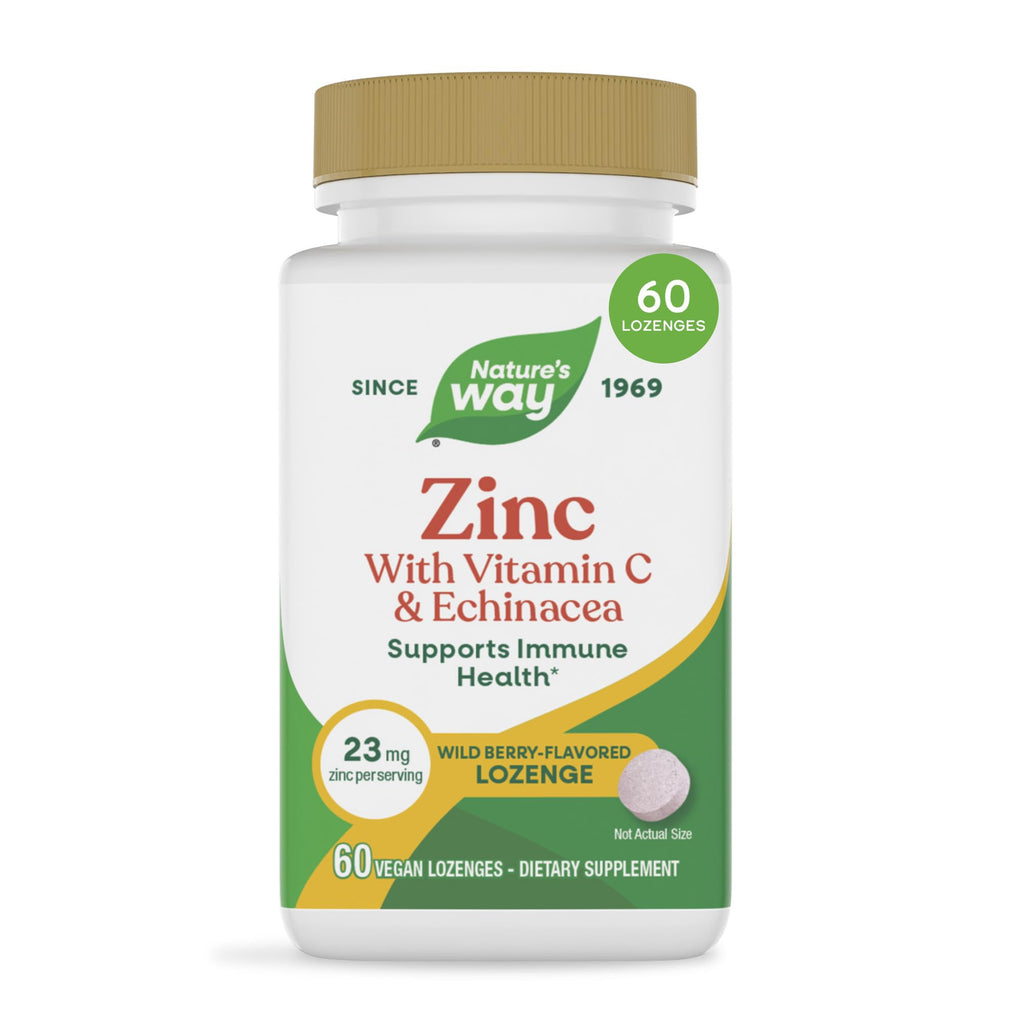Nature's Way Zinc Lozenges with Vitamin C & Echinacea - 60 Count
