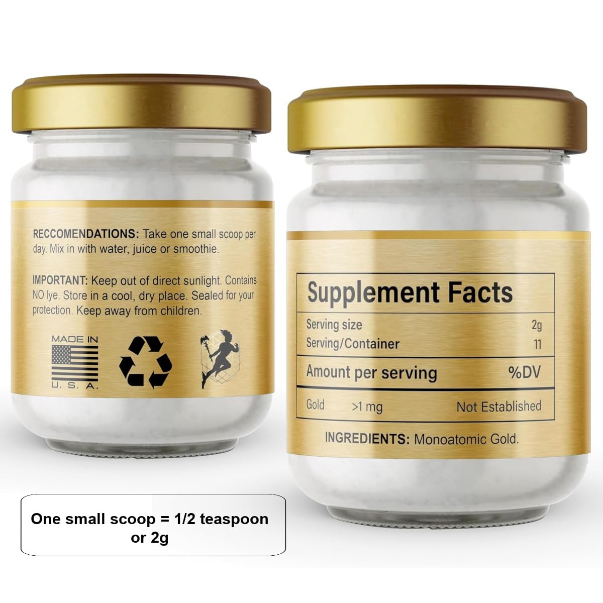 I Am Joy co. Pure Ormus White Gold Powder 24k - 22 Grams - image 2