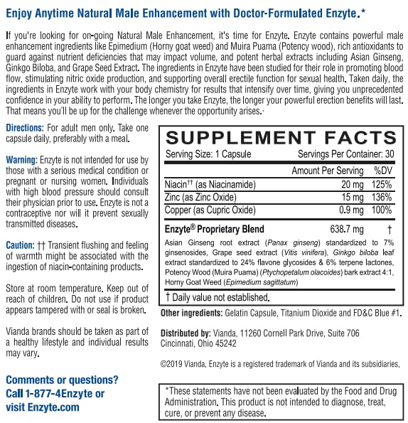 Enzyte Natural Male Vitality Support - 90 Capsules - image 7