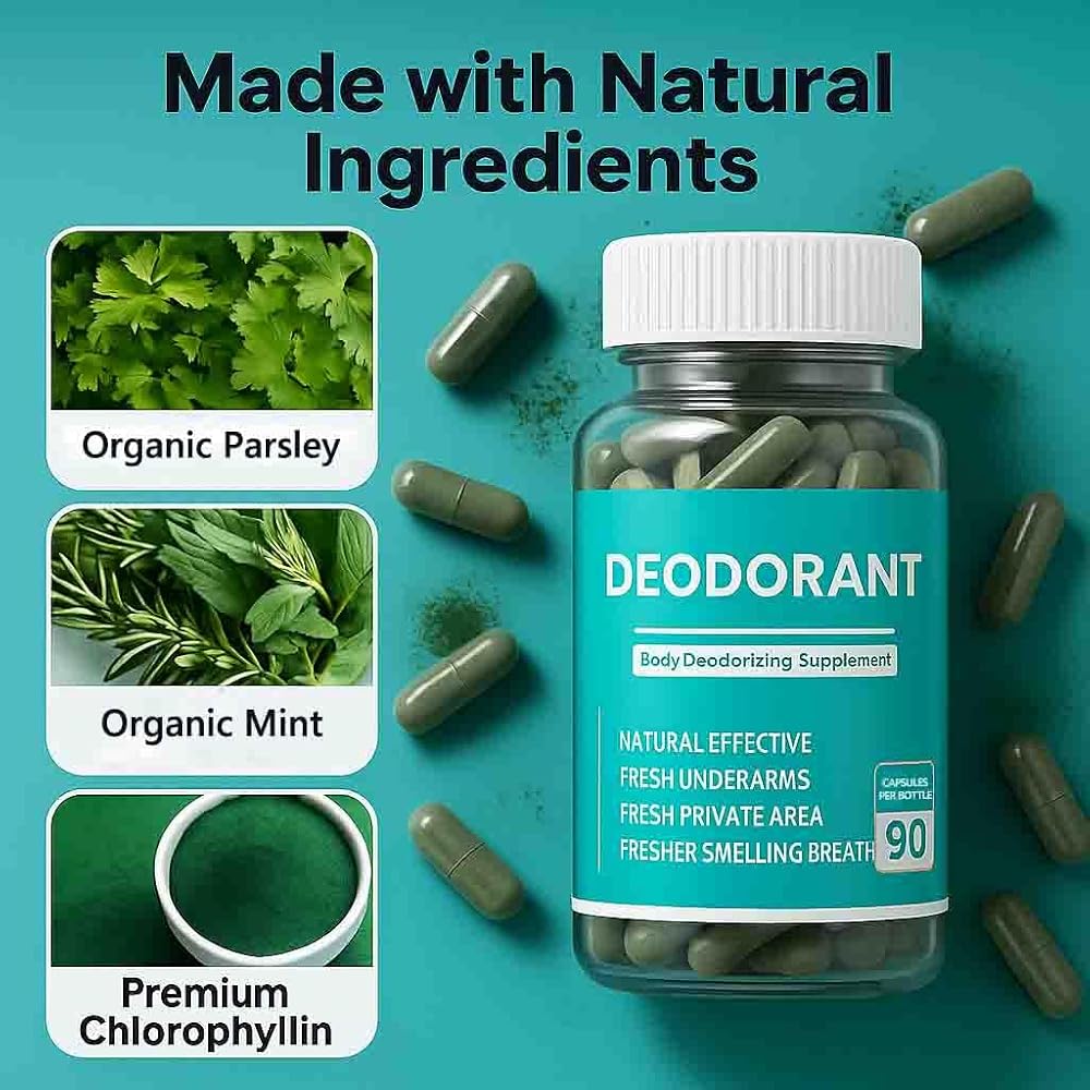 Vbolre Body Deodorizing Supplement Chlorophyll Capsules - 90 Count - image 3