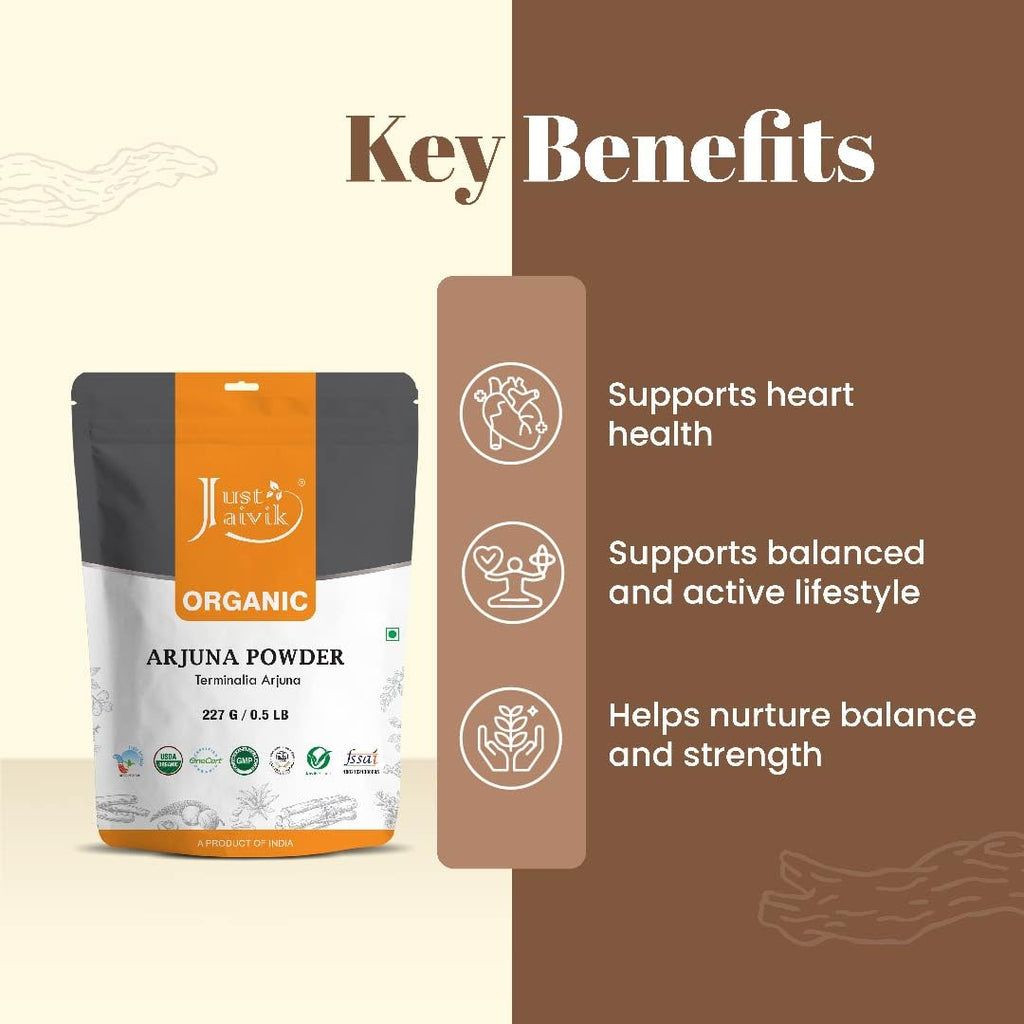 Just Jaivik Organic Arjuna Bark Powder - 227g - image 4