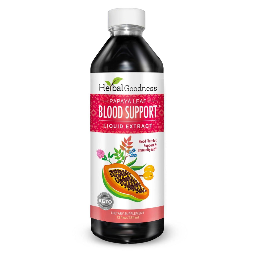 Herbal Goodness Papaya Liquid Blood Support - Papaya Leaf Extract - Healthy Platelet