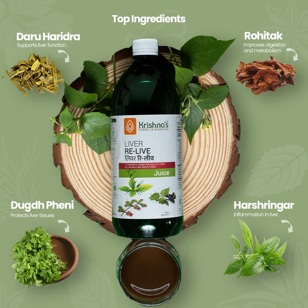 Krishna's Herbal & Ayurveda Liver Re-Live Juice - 1000 ml - image 4