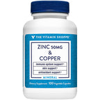 The Vitamin Shoppe Zinc 50 mg with Copper - 100 Vegetarian Capsules