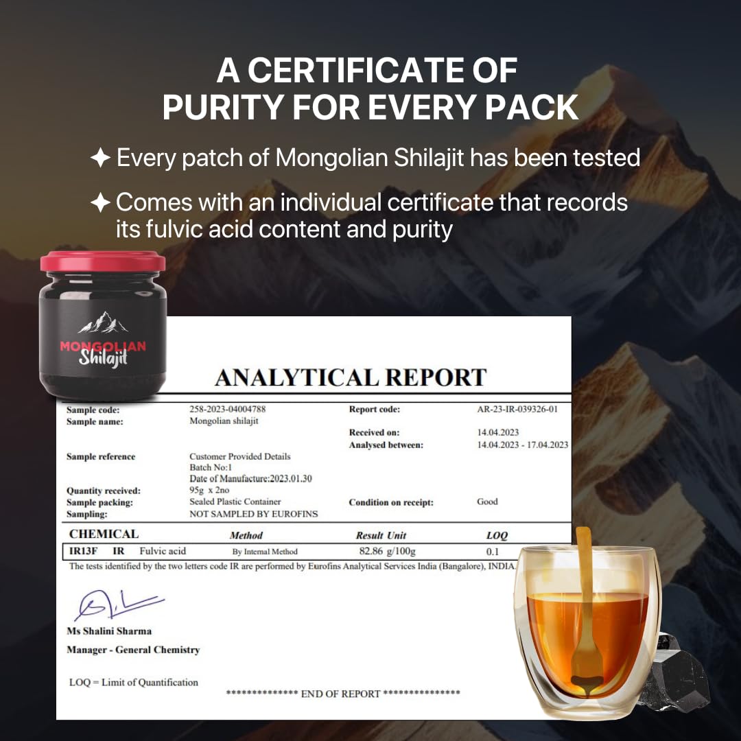 AMU NUTRITION Pure Mongolian Shilajit Resin 80% Fulvic Acid - 50g - image 4
