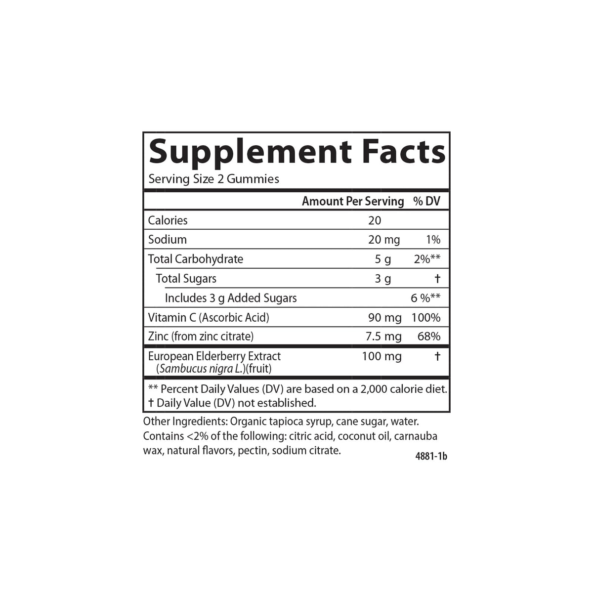 Carlson Black Elderberry Gummies 100 mg - 120 Vegetarian Gummies - image 2