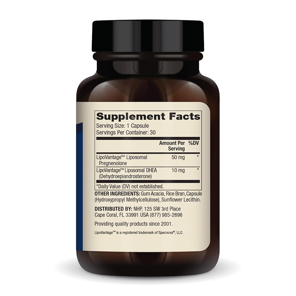 Dr. Mercola Liposomal Pregnenolone Plus DHEA, 50 mg