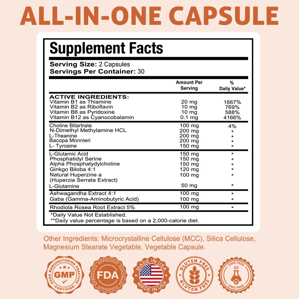 Health Dose Brain Dose Premium Nootropic Supplement - 60 Capsules - image 3