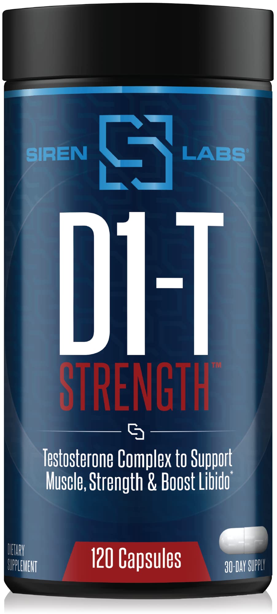 SIRENLABS D1-T Strength Testosterone Booster - 120 Capsules