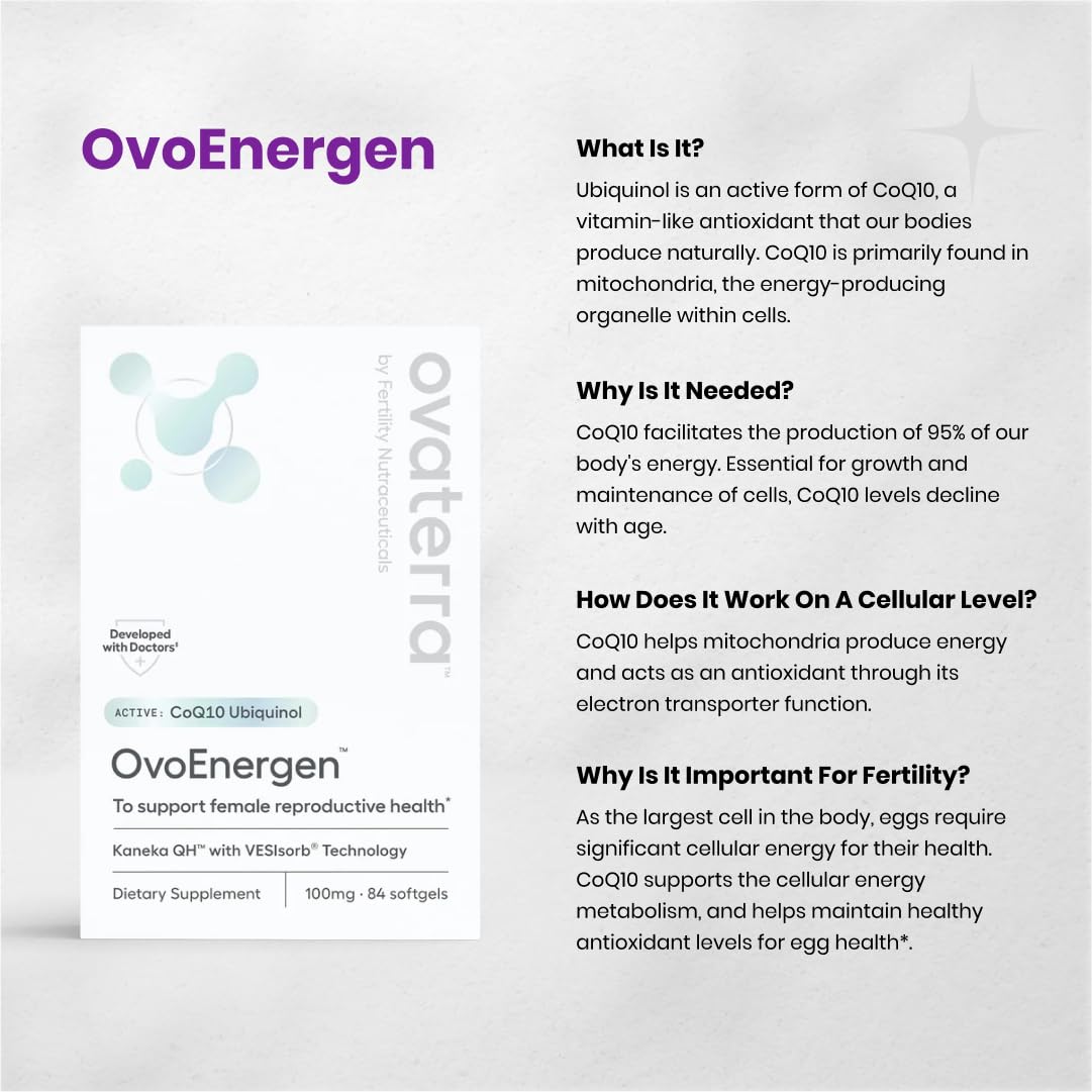 Ovaterra OvoEnergen CoQ10 100mg for Egg Health - 84 Softgels - image 5